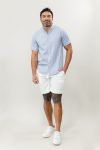 1_White_Menscozyearthcoastalcomfortmockneckshortsleevebuttondown-912449
