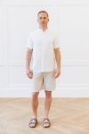 1_White_Menscozyearthcoastalcomfortmockneckshortsleevebuttondown-912449