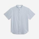 1_White_Menscozyearthcoastalcomfortmockneckshortsleevebuttondown-912449